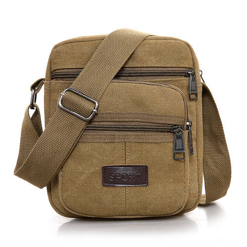 Canvas Backpack Men Shoulder Bag Casual Satchel - HANBUN