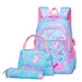 3pcs/set Cartoon Floral Print Kids Backpacks - HANBUN
