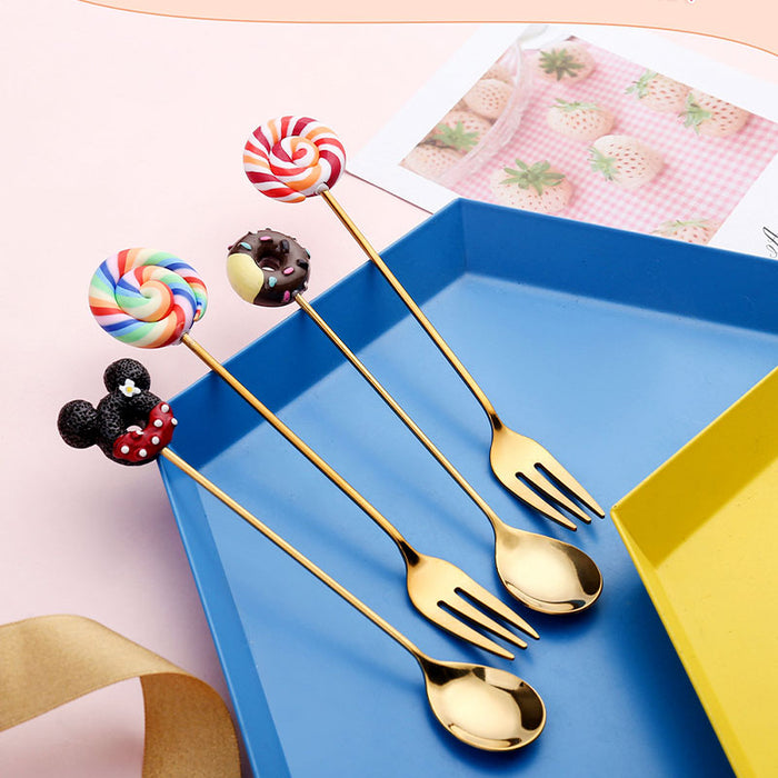 Stainless Steel Donut Candy Spoon Tableware - HANBUN