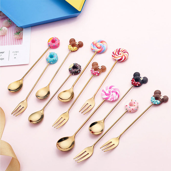 Stainless Steel Donut Candy Spoon Tableware - HANBUN