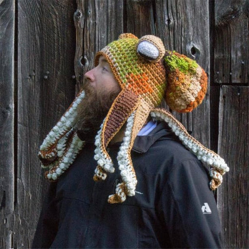 (Early Christmas Sale- 48% OFF) Octopus Pattern Color Block Knitted Hat - HANBUN
