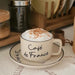 Cream Coffee Cup and French Cup and Plate - HANBUN