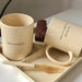 Cream Mug Ceramic Latte Cup Coffee Cup - HANBUN