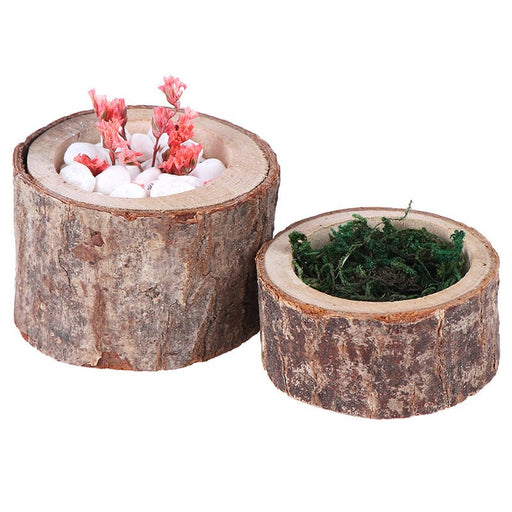 1 Wooden Flower Pot Decoration - HANBUN