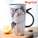 Cute Cat Ceramics Coffee Mug - HANBUN