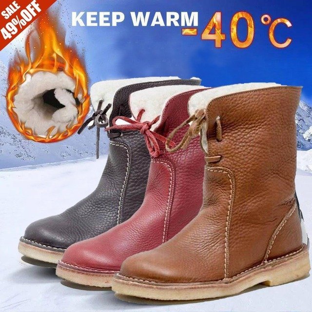 Vintage Buttery-Soft Waterproof Wool Lining Boots(buy 2 free shipping) - HANBUN