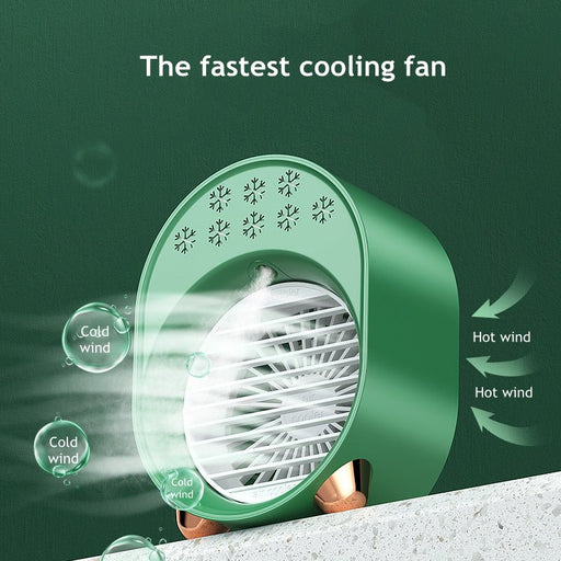 Desktop Cool Mist Spray Fan with Colorful LED - HANBUN