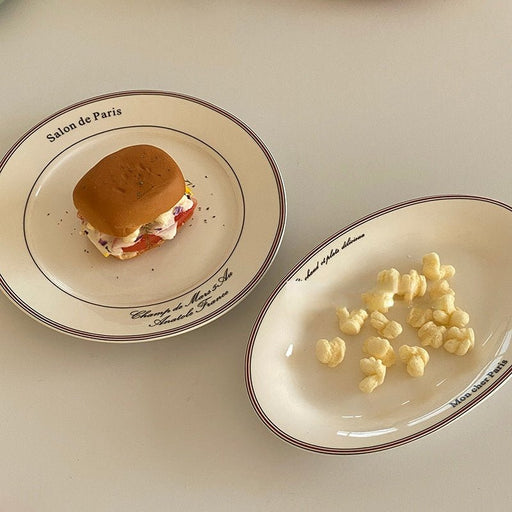 Dessert Plate Western Food Ceramic Plate - HANBUN