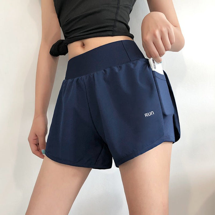 Elastic Waist Pocket Tight Yoga Short - HANBUN