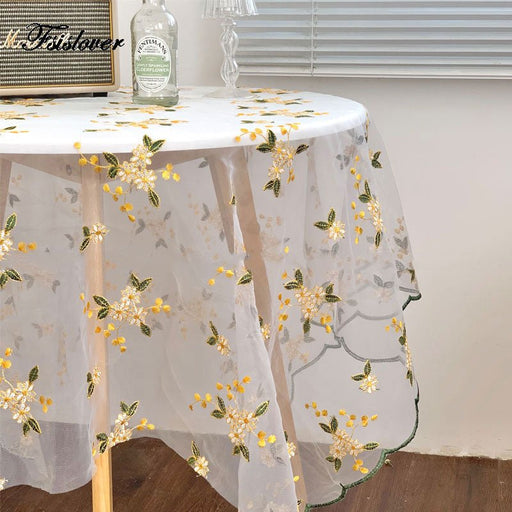 Embroidered Mesh Tablecloth - HANBUN