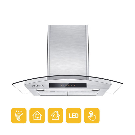 [US Stock] CIARRA 30 inch Wall Mount Range Hood with 3-speed Extraction CAS75502-OW - HANBUN