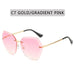 Fashion Rimless Pilot Sunglasses - HANBUN