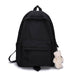 Female Backpack School Bag Leisure Bag Solid Color Travel Backpack - HANBUN