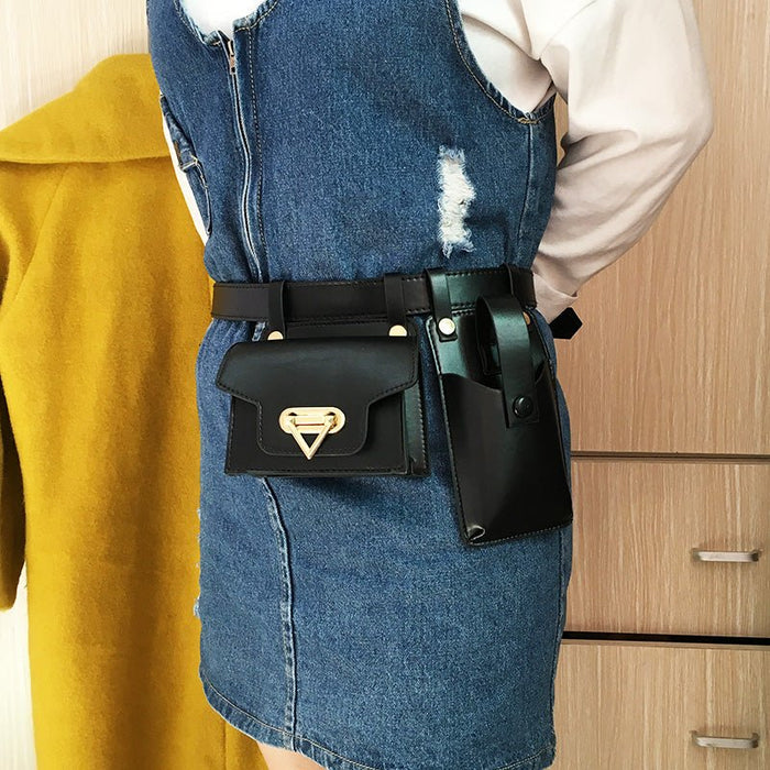 Female Fanny Pack Cell Phone Bag Ladies Chest Bag High Quality Shoulder Crossbody Purse - HANBUN