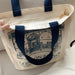Female Handbags Canvas Shoulder Bag Shopping Beach Bag - HANBUN