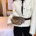 Female Waist Bag Leopard Print Waist Bag Fashion Shoulder Bag Chest Bag Hip Banana Waist Bag - HANBUN