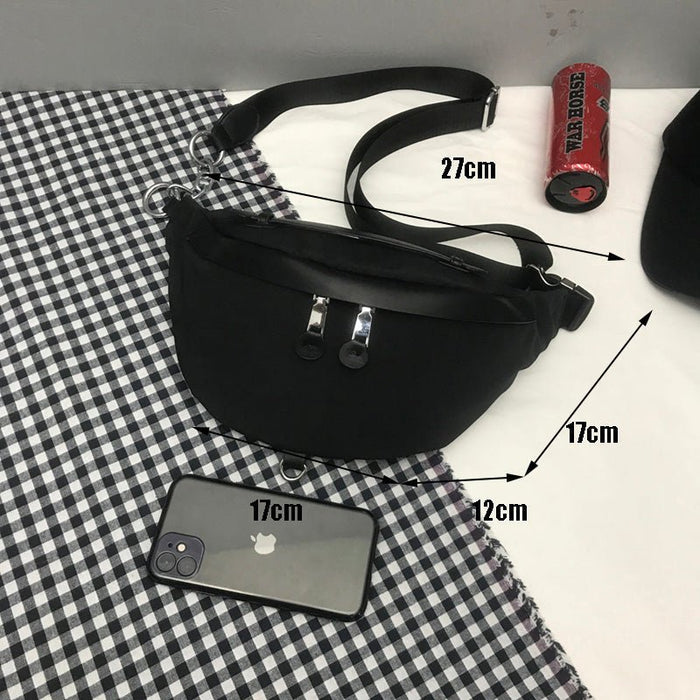 Female Waterproof Waist Bag Zipper Chest Bag Crossbody Bag - HANBUN