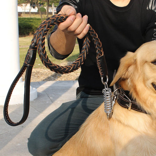 Genuine Leather Dog Leash - HANBUN