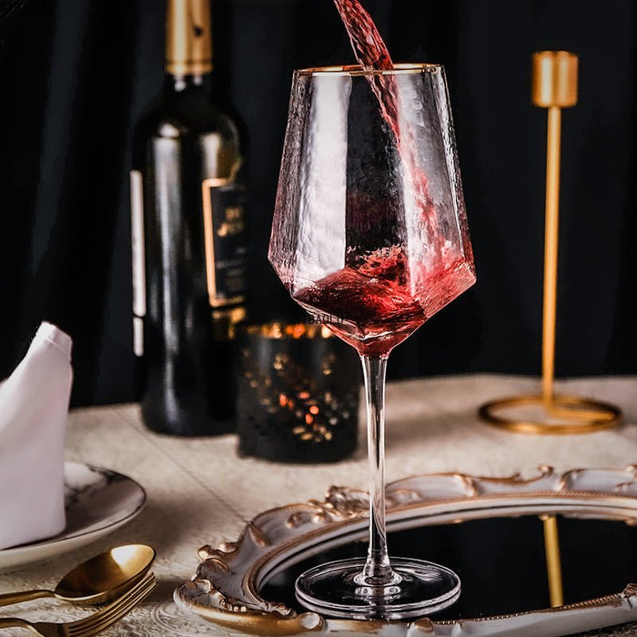 Glass Goblets Red Wine Glasses - HANBUN