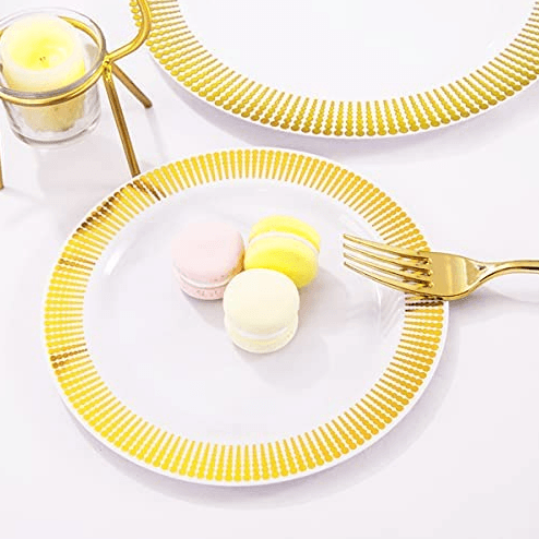 Golden plastic tableware - HANBUN