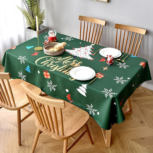 Green Christmas Tree Tablecloth - HANBUN