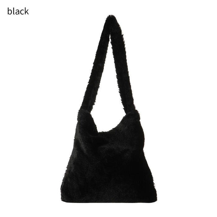 Handbags Plush Shoulder Bag Shopping Bag - HANBUN