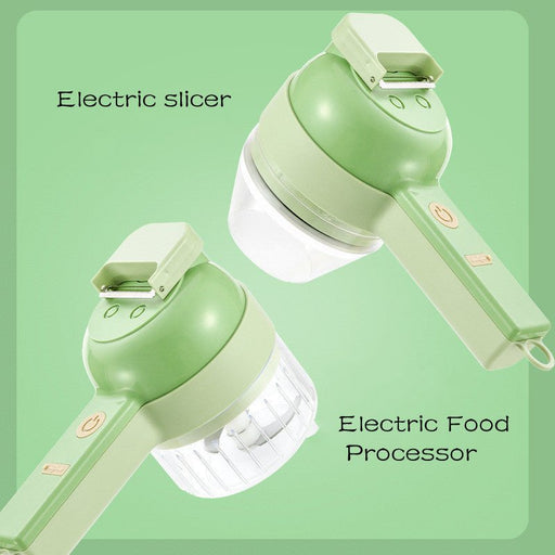 Handheld Electric Vegetable Cutter Set Wireless Mashers Kitchen Appliances - HANBUN