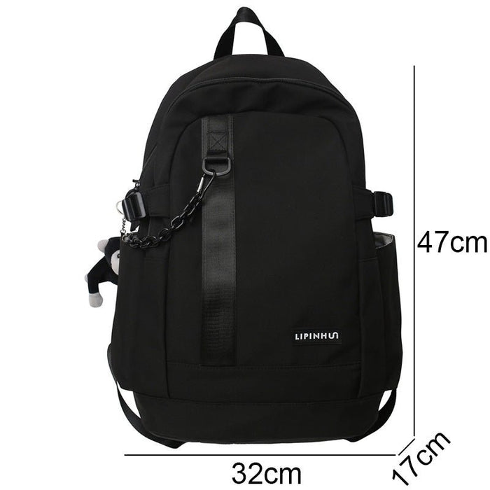 Male Backpack Female Male Casual Schoolbag Large Capacity Travel Bag - HANBUN