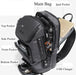 Men's Backpack Chest Bag Duffel Bag USB Charging Crossbar Bag - HANBUN