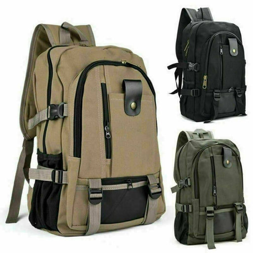 Men's Canvas Backpack Travel Large Backpack - HANBUN