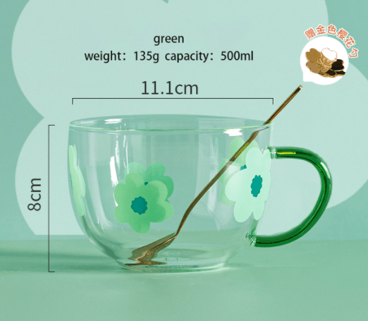 Milk Glass With Spoon Cup - HANBUN