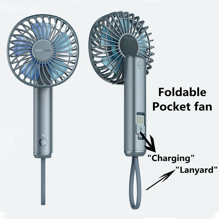 Mini 3 Gear Wind Adjustable Handheld Air Cooler Fan - HANBUN