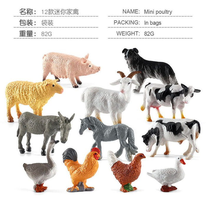 Mini Size Fowl Poultry Figure Model - HANBUN