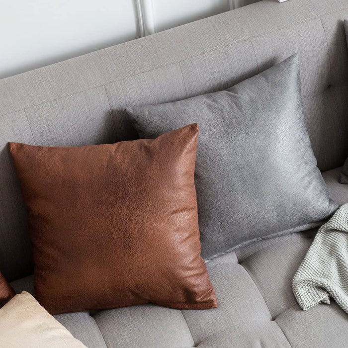 2 Pillowcases Square Luxury Cushion Covers 18x18 Inch - HANBUN