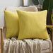 2 Linen Burlap Pillowcases 18x18 Inches - HANBUN