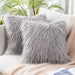 2 Faux Fur Pillowcase Cushions 18 X 18 Inches 45 X 45 Cm - HANBUN