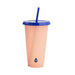 Plastic Water Cup With Lid - HANBUN