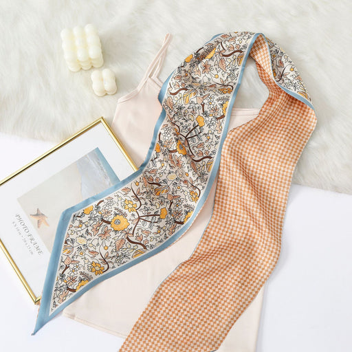 Printed Tie Ribbon Handbag Wrist Scarf - HANBUN