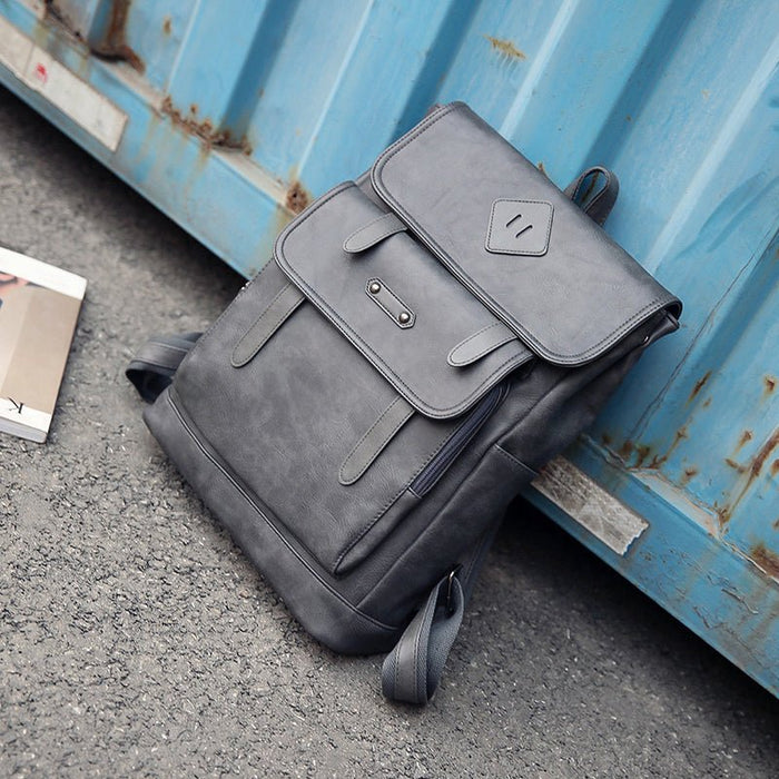 Retro Backpack Men's Schoolbag Shoulder Backpack - HANBUN
