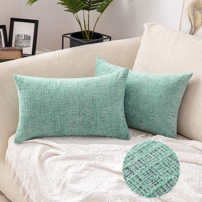 2 Pillowcases 18x18" Green - HANBUN