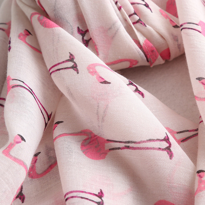 Pink Flamingo Animal Tassel Scarf - HANBUN